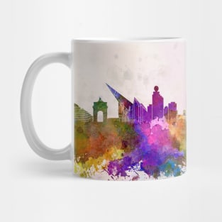 Caracas skyline in watercolor background Mug